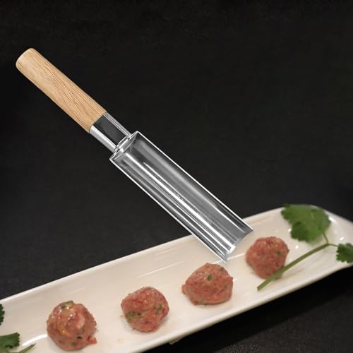 Meatball Maker Kitchen Gadgets,Practical Meatball Scooper with Wooden Handle for Household Cooking BBQ Kitchen Restaurant - view 5