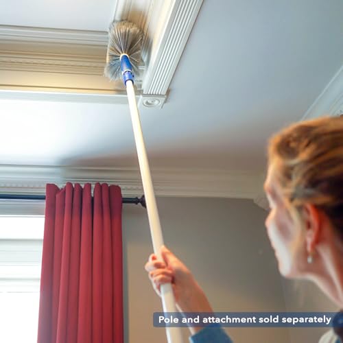 Cobweb & Corner Duster – Dusters for Cleaning, Compatible with Telescopic Poles, Dusting Tools, Great for Ceilings, Moldings, HVAC & Floor Vents, and Corners, White/Black - view 4