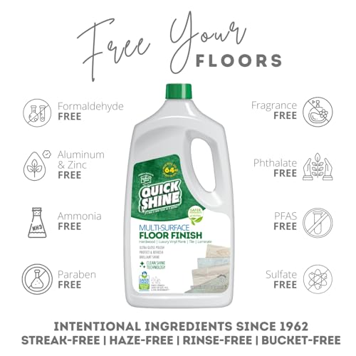 Multi Surface Floor Finish 64oz | Cleaner & Polish to use on Hardwood, Laminate, Luxury Vinyl Plank LVT, Tile & Stone | Safer Choice w/Clean Shine Technology | Shine-Protect-Refresh - view 4