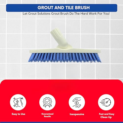 Professional Grout Brush Heavy-Duty Swivel Head with Stiff V-Shaped Bristles for Deep Cleaning Tile, Corners, Showers, Kitchens & Floors Without Scratching Fits Standard Thread Poles - view 5