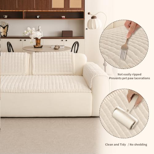 Pet Couch Covers for Sofa Washable, Fuzzy Dog Couch Cover Protector - view 6