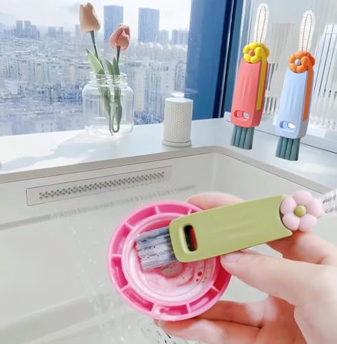 3 in 1 Cup Lid Gap Cleaning Brush Set, Multifunctional Bottle Brush, Water Bottle Cleaner Brush, Home Kitchen Crevice Cleaning Brush (3 PCS) - view 6