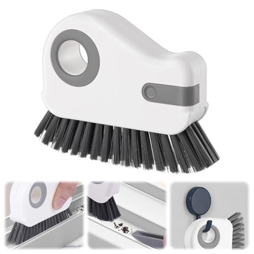 2 in 1 Groove Cleaning Brush, Window Track Cleaning Tools (Gray)