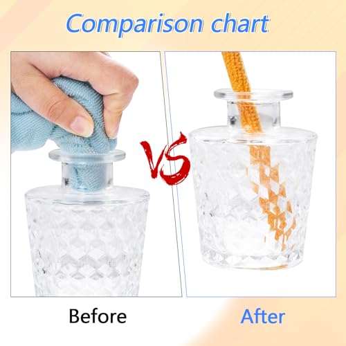 12 Pcs Microfiber Detail Duster Sticks Fan Cleaning Brush Crevice Cleaning Tool AC Vent Cleaner Mini Split Cleaning Kit Fan Blade Cleaner Dusters for Cleaning Home Car Window Blind(Multicolors) - view 4