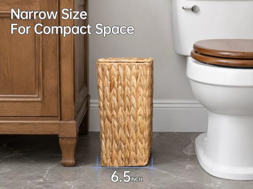 Wicker Trash Can, Small Bathroom Trash Can with Lid, 3 Gallon - view 7