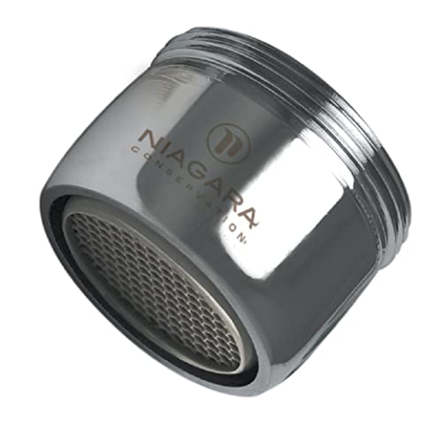 N3210B-PC-T 1.0 GPM Dual Thread Pressure Compensated Bubble Spray California Compliant Faucet Aerators, 6 Pack - Standard Chrome Sink Faucet Aerator with Low Flow Rate