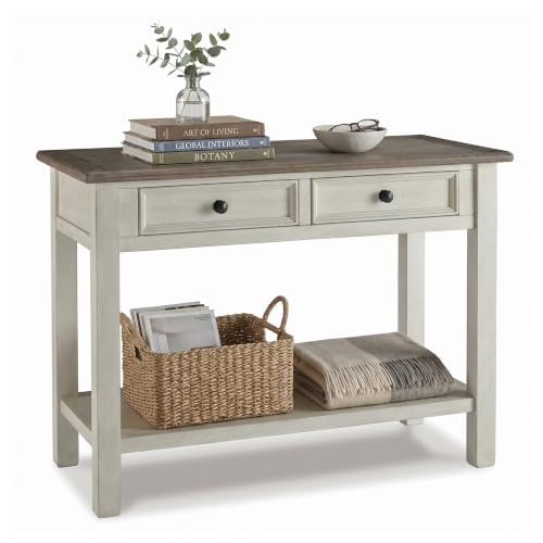 Bolanburg Farmhouse Sofa Console Table, White