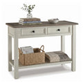 Bolanburg Farmhouse Sofa Console Table, White