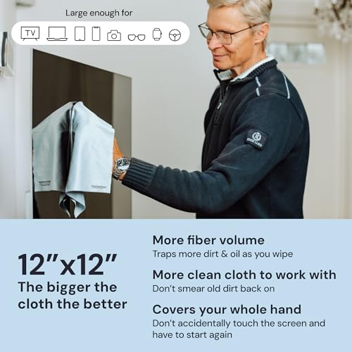 Eyeglass Cleaning Cloth, 8-Pack Blue, 12x12 Glasses Cloth - view 3