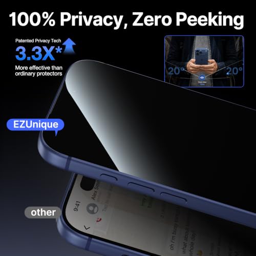 2 Pack for iPhone 17 Pro Max Privacy Screen Protector (6.9") - view 4