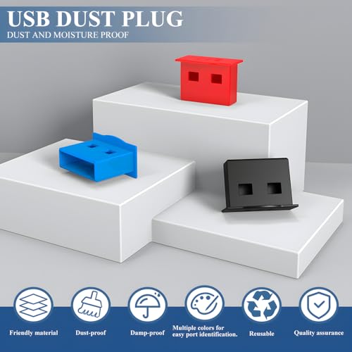 10-Pack Black USB Type-A Dust Plugs-USB Port Protector Covers for USB A Female Ports,Dustproof Cap Protectors for USB Ports,Computer,Laptop,TV,Router,All USB A Devices - view 4