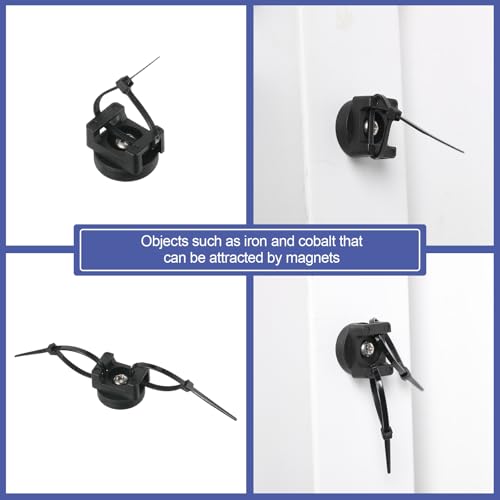 250 Pieces Magnetic Zip Tie Mount Cable Wire Management Base, 22 mm - view 4