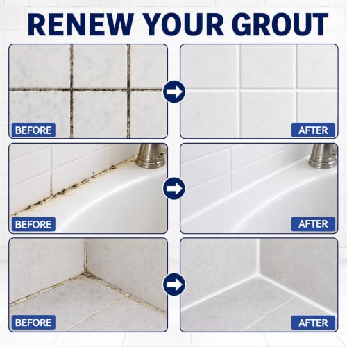 Tile Grout Repair Kit, 2 Pack Waterproof White Grout Sealer for Shower, Bathroom, Kitchen, Tile, Fast Drying Grout Filler Restores and Renews Floors, Gaps, Joints, Lines(100g Each) - view 3