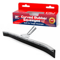 Curved Floor Squeegee 36’’, Rubber Blade Garage Squeegee, Taper Pole Connection - Handle Sold Separately for Tiles, Concrete and Asphalt