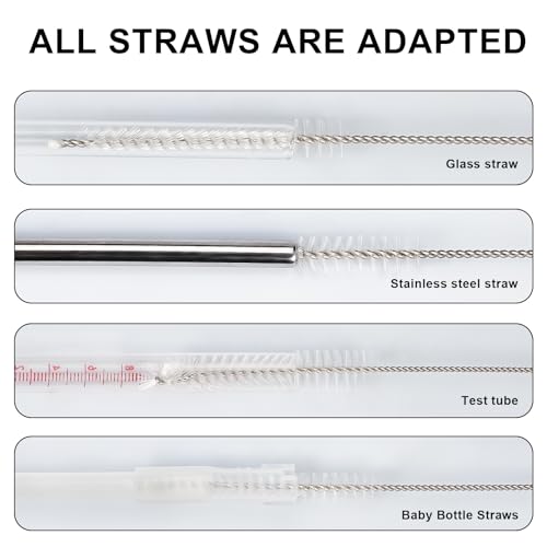 12 Pcs Straw Cleaner Brushes Set, 8.2 Inch Nylon Cleaning Brush - view 2
