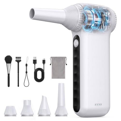【2026 Updated】 Electric Air Duster 250,000 RPM – Cordless 3-Speed Mini Blower for Computer, Keyboard, PC, Car & Home Cleaning