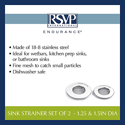 Stainless Steel Kitchen Sink Strainer, Food Scrap Trap, Dishwasher Safe, Stainless Steel, Strainer Set of 2 Assorted - view 4