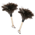Natural Gray Ostrich Feather Duster,2 Packs,Car Duster Interior/Exterior Cleaner, Cleaning for Blinds Kitchen Keyboard Office, Smart and Soft and Fluffy (Gray)