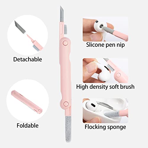 7 in 1 Electronic Cleaner kit - Keyboard Cleaner, Keyboard Cleaning Kit, Laptop Cleaner with Brush, Electronic Cleaner for Laptop/Phone/Computer/Screen (Give Away a Flannel Cloth) Pink - view 4