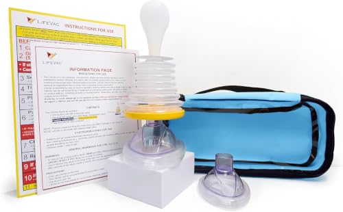 Blue Travel Kit - Portable Suction Rescue Device, First Aid Kit for Kids and Adults, Portable Airway Suction Device for Children and Adults