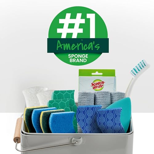 Zero Scratch Scrub Sponge, 6 Kitchen Sponges for Cleaning Around the Home, Bathroom & More, Scratch-Free Dish Scrubber, Multi-Surface Safe, Best for Nonstick Pots and Pans, (Pack of 2) - view 7