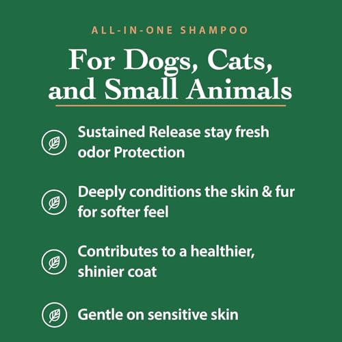 Anti-Allergen Pet Shampoo -Dog & Cat Dander Remover. Gentle Formula for Dry Sensitive Skin; Allergy Relief, (32 Oz) - view 3