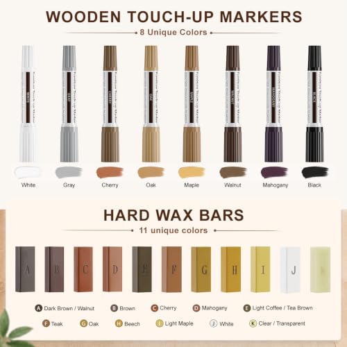Vinyl Laminate Wood Floor Repair Kit - Hard Wax Fillers & Markers - view 2