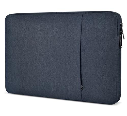 18 inch Portable Monitor Sleeve, Padded Shockproof Protective Carrying Case Bag with Accessory Pocket, Water-Resistant Monitor Display Bag for 18.5 inch Portable Monitors -Navy Blue