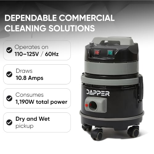 Commercial Wet/Dry Vacuum Cleaner with Soap Dispensing Scrub Brush, Complete Accessory Kit for Carpet, Upholstery & Hard Floor Cleaning, 1 Gal. Solution Tank, 3 Gal. Recovery Tank - view 4