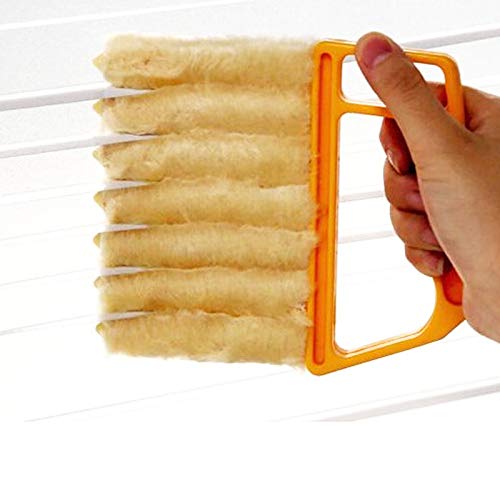 2 Pcs Blind Cleaner Washable Window Dusting Cleaner Tool Mini Blind Duster Brush Dust Clean Venetian Blind Brush Window Air Conditioner Duster Dirt with 7 Slat Handheld Household Kitchen Cleaning - view 2