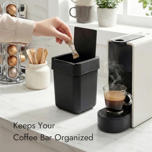 Coffee Bar Mini Trash Can, 0.5 Gal / 2L - Black - view 5