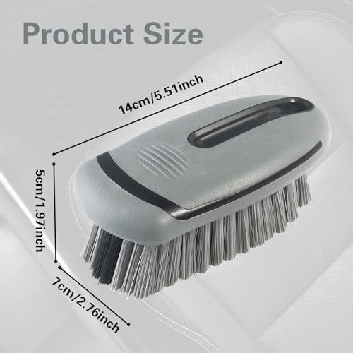 Carpet and Upholstery Cleaning Brush,Carpet Scrubber Stiff Bristle Detailing Scrub Brushes,Interior Leather Brush for Car and Home (Gray) - view 6