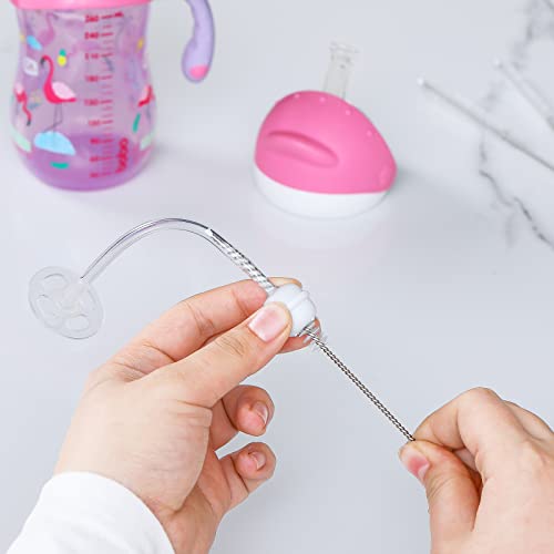 Straw Cleaner Brush Set, 8-Piece Long Cleaning Brush for Straws on Tumbler, Water Bottle, Sippy Cup, and Pipes, Tubes or Hummingbird Feeders - view 6