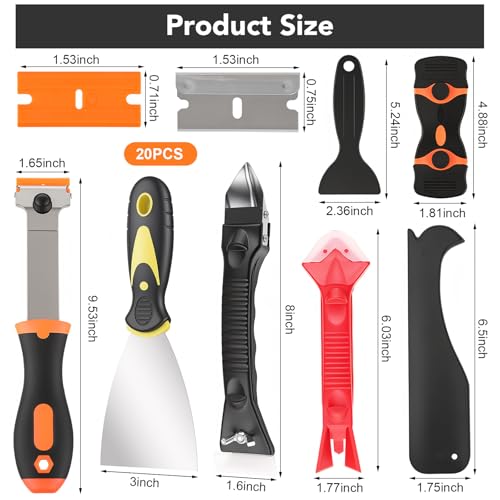 5-In-1 Caulking Tool Kit With Razor Scraper, Silicone Finishing - view 2