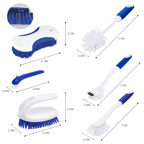 6-Pack Hand Scrub Brushes for Cleaning - view 2