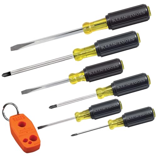 85146 Screwdriver Set with Magnetizer/Demagnetizer for Magnetic Tips 3 Slotted, 3 Phillips, Home Improvement, 7-Piece