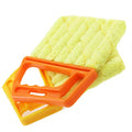 2 Pcs Blind Cleaner Washable Window Dusting Cleaner Tool Mini Blind Duster Brush Dust Clean Venetian Blind Brush Window Air Conditioner Duster Dirt with 7 Slat Handheld Household Kitchen Cleaning
