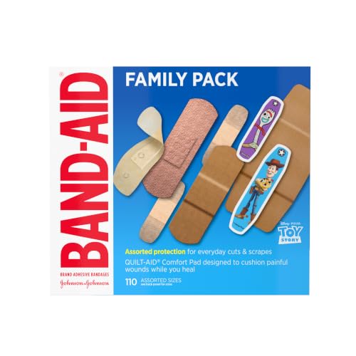 Brand Adhesive Bandages Family Pack, Assorted Sizes, 110 Count