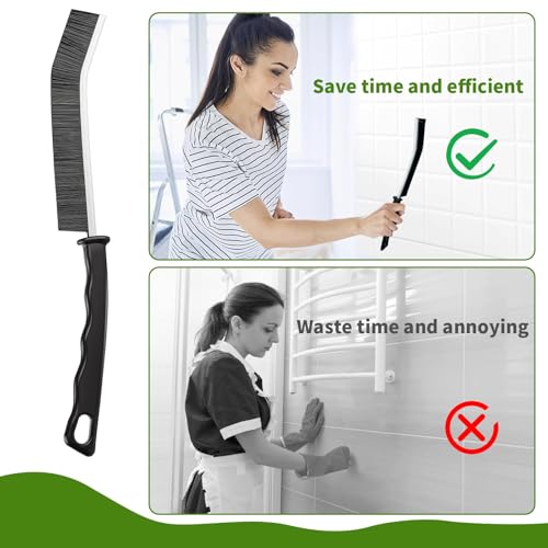 12PCS Grout Brush Set, Hard Bristle Crevice & Baseboard Tool - view 3