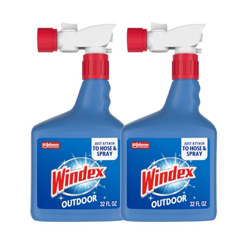 Outdoor Glass & Window Cleaner for All Garden Hoses, 32 oz (2-Pack)