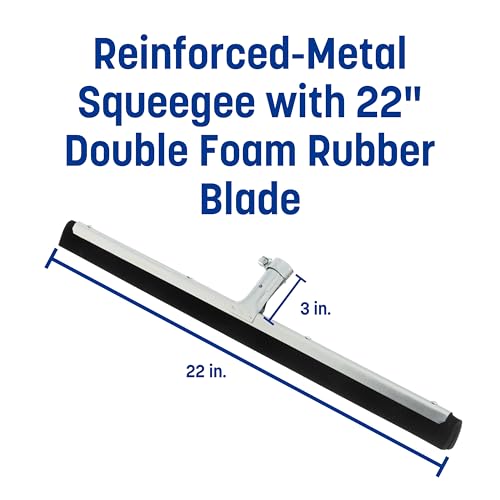 Double-Foam Floor Squeegee, 22 Inch, Black - view 3