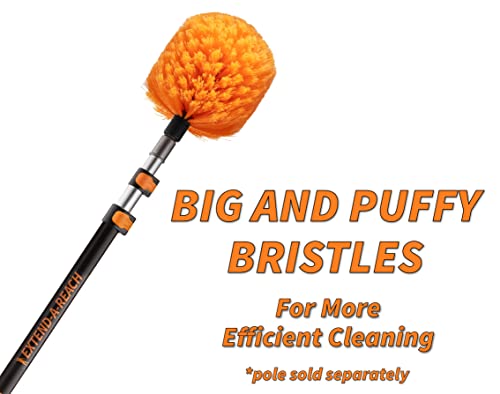 30 Foot Exterior House Cleaning Brush Set & Cobweb Duster with 7-24 ft Extension Pole // Vinyl Siding Brushes with Telescopic Extendable Pole & Window Cleaning Squeegee Tool - view 5