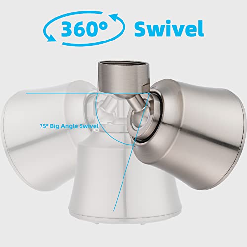 Faucet Aerator 4 Modes, 360° Swivel Faucet Sprayer Head, Brushed Nickel - view 4