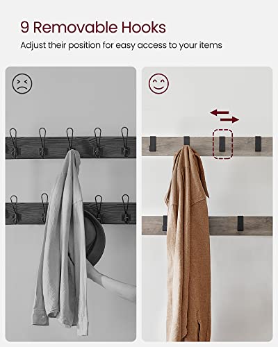 Coat Rack, Hall Tree with Shoe Bench, 4-in-1, 9 Removable Hooks - view 6