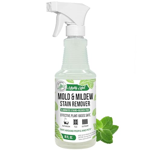 Mold & Mildew Stain Remover Spray, Rapid Clean for Bathroom, Kitchen, Hard Water, Outdoors, Natural Peppermint Scent, 16oz