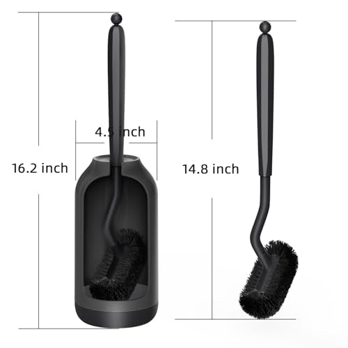 Toilet Bowl Brush Holder Set: Bathroom Deep Cleaning Scrubber - view 7