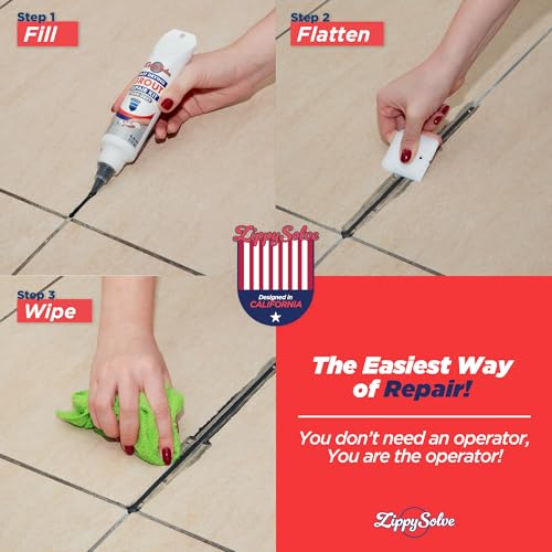 Tile Grout Repair Kit, Refresh Tile (8.8oz Dark Grey/Anthracite) - view 6