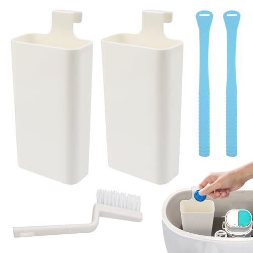 5 PCS Toilet Tank Tablet Holder Set, Hanging Toilet Tank Caddy