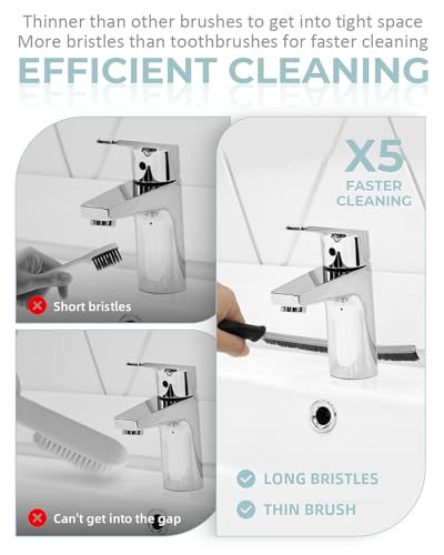 Cleaning Brush - Hard Bristle Crevice Cleaning Brush, Multifunctional Gap Scrub Brush, Home Essentials, Bathroom Cleaner Tools for Household Use, Kitchen, Window, Faucet, S1110SE - view 3