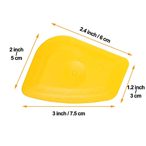Small Handy Plastic Scraper Hard Sharp Card Round Edge for Home Universal Cleaning Squeegee, Decal Sticker Remover, Pack of 4 - view 6